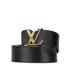 LOUIS VUITTON Black Leather Belt